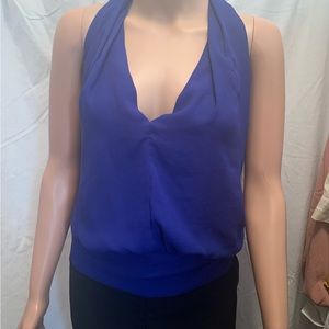 Mustard Seed Royal Blue Top with keyhole back.